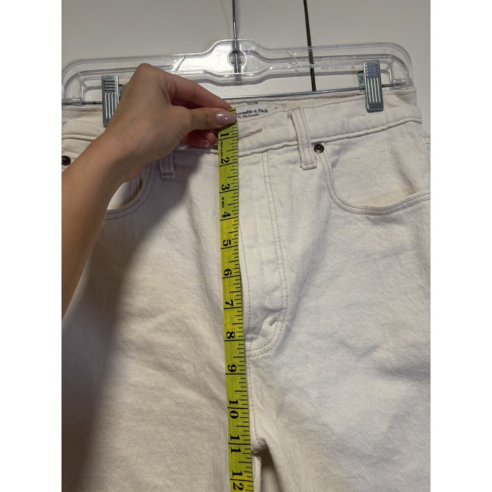 Abercrombie & Fitch White High Rise Straight Jeans 27 - Picture 5 of 10